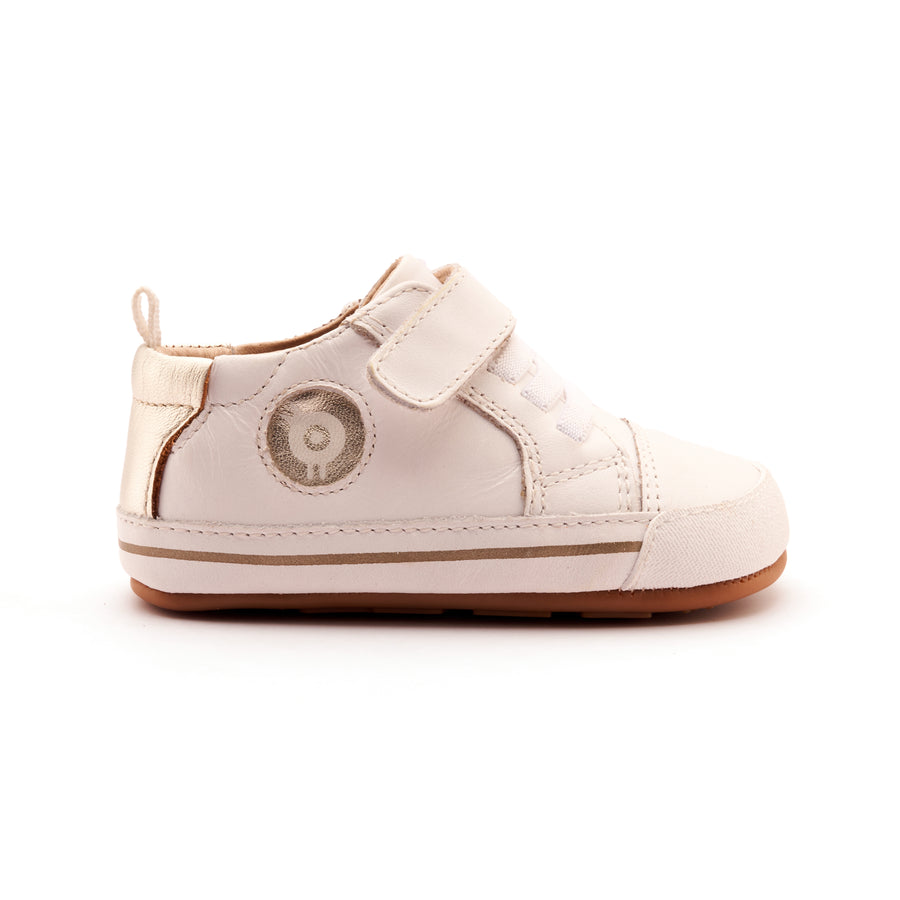 Old Soles Boy's and Girl's Team Bub Casual Shoes - Snow / Gold