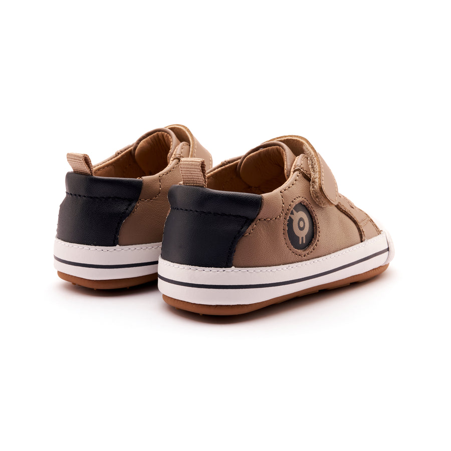 Old Soles Boy's and Girl's Team Bub Casual Shoes - Taupe / Navy