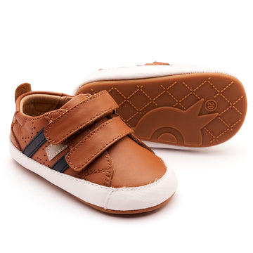 Old Soles Boy's Baby Bounce Casual Shoes - Tan / Navy / Gris