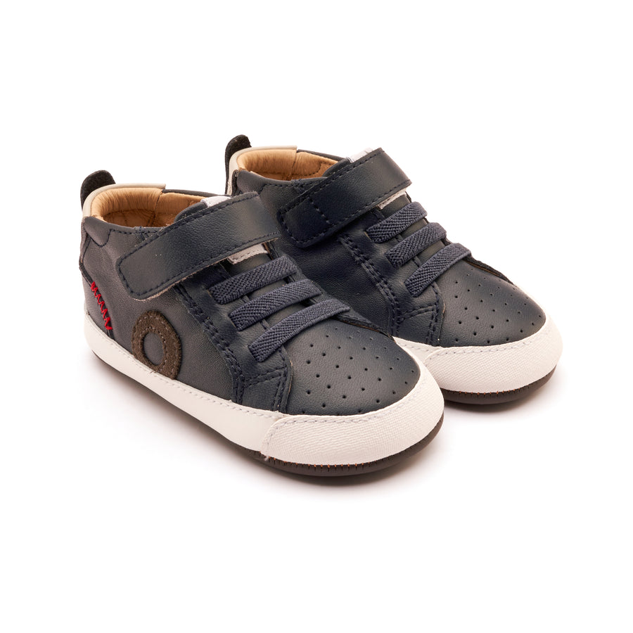 Old Soles Boy's Baby Zig Casual Shoes - Navy / Gris / Antracita Suede