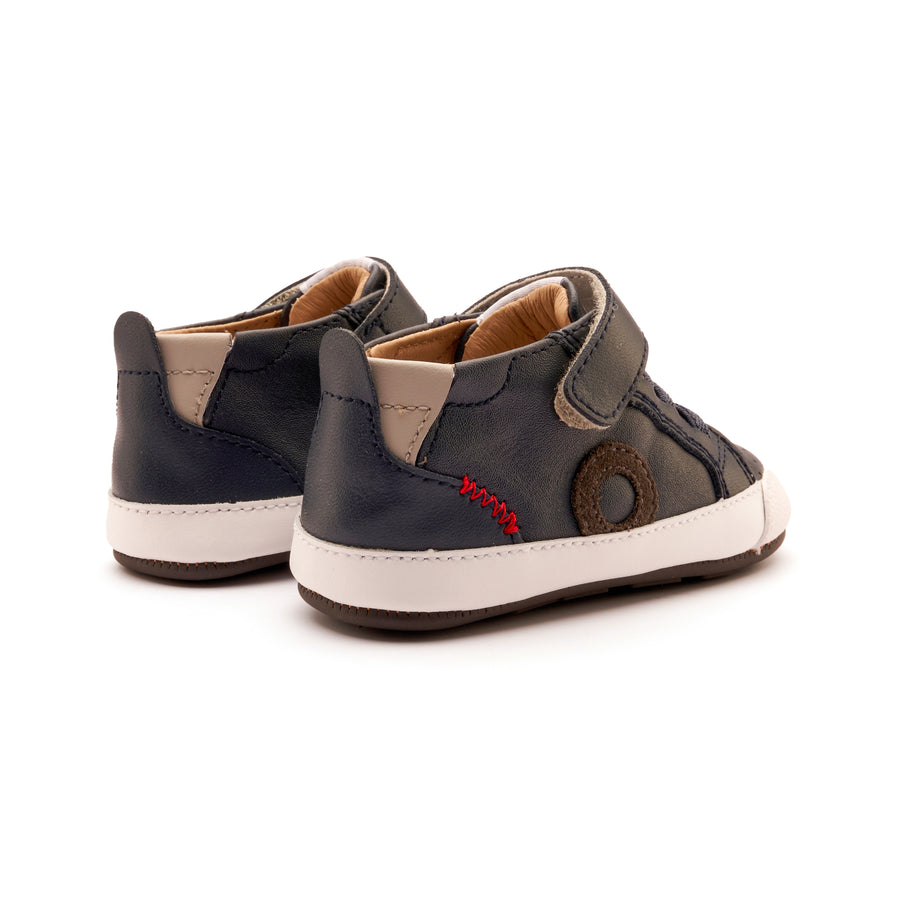 Old Soles Boy's Baby Zig Casual Shoes - Navy / Gris / Antracita Suede