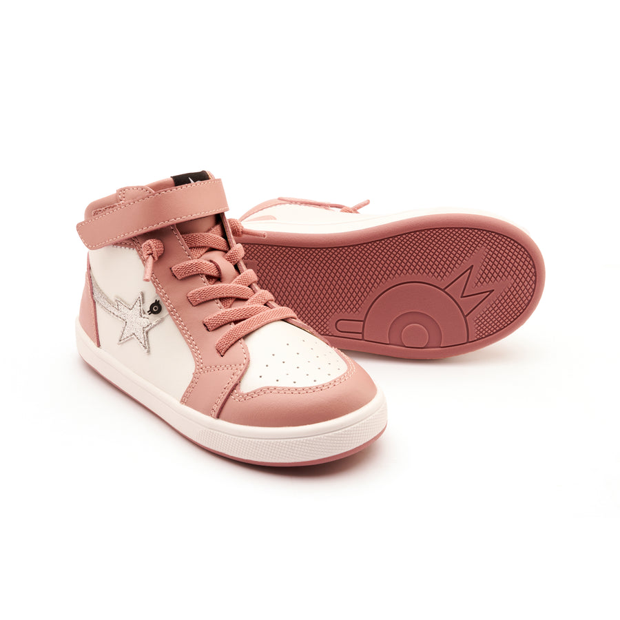 Old Soles Girl's Team-Star Casual Shoes - Kiss / Nacardo Blanco / Glam Argent