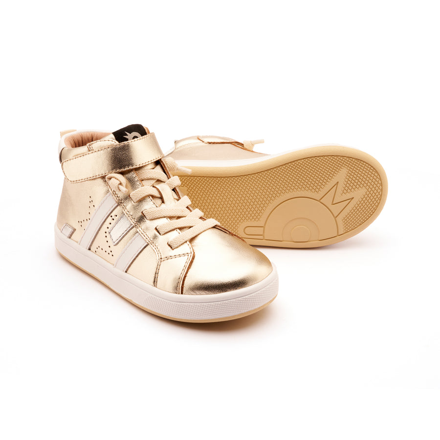 Old Soles Boy's and Girl's Challenger Casual Shoes - Gold / Snow / Silver