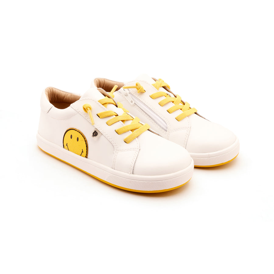 Old Soles Boy's and Girl's Smiley Jumpa Casual Shoes - Snow / Yellow