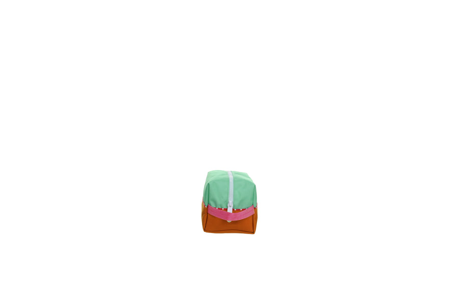 Sticky Lemon Colorblocking Better Together Toiletry Bag - Towel Green / Gravel Orange