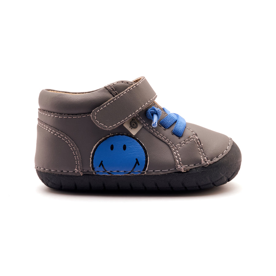 Old Soles Boy's Smiley Pave Casual Shoes - Shadow / Neon Blue