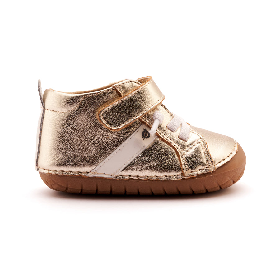Old Soles Girl's and Boy's Roadway Pave Casual Shoes - Gold / Snow