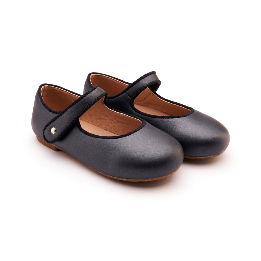 Old Soles Girl's Lady Jane Flat Shoes - Nacardo Navy