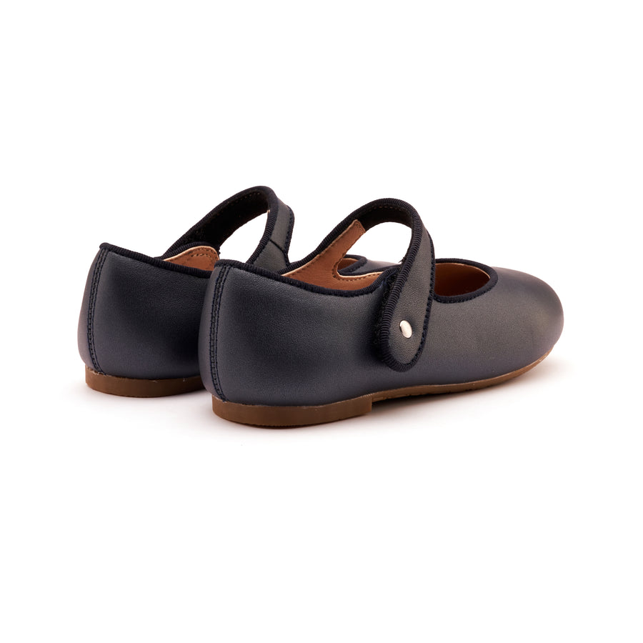 Old Soles Girl's Lady Jane Flat Shoes - Nacardo Navy