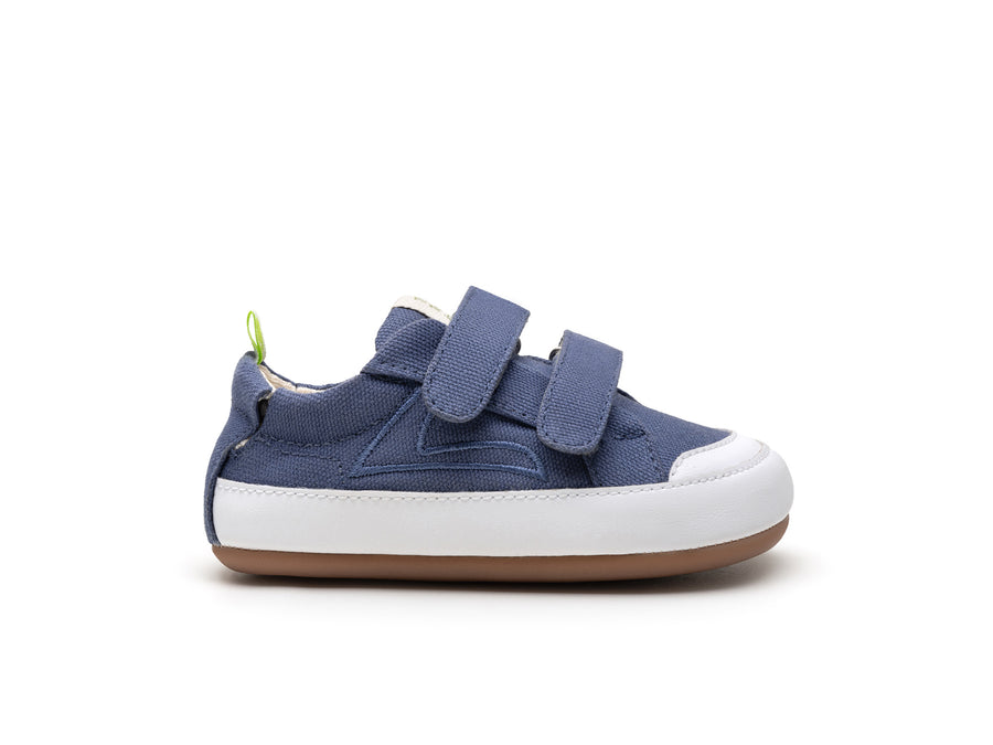 Tip Toey Joey Boy's Bossy Green Sneakers - Lona Azul Klein