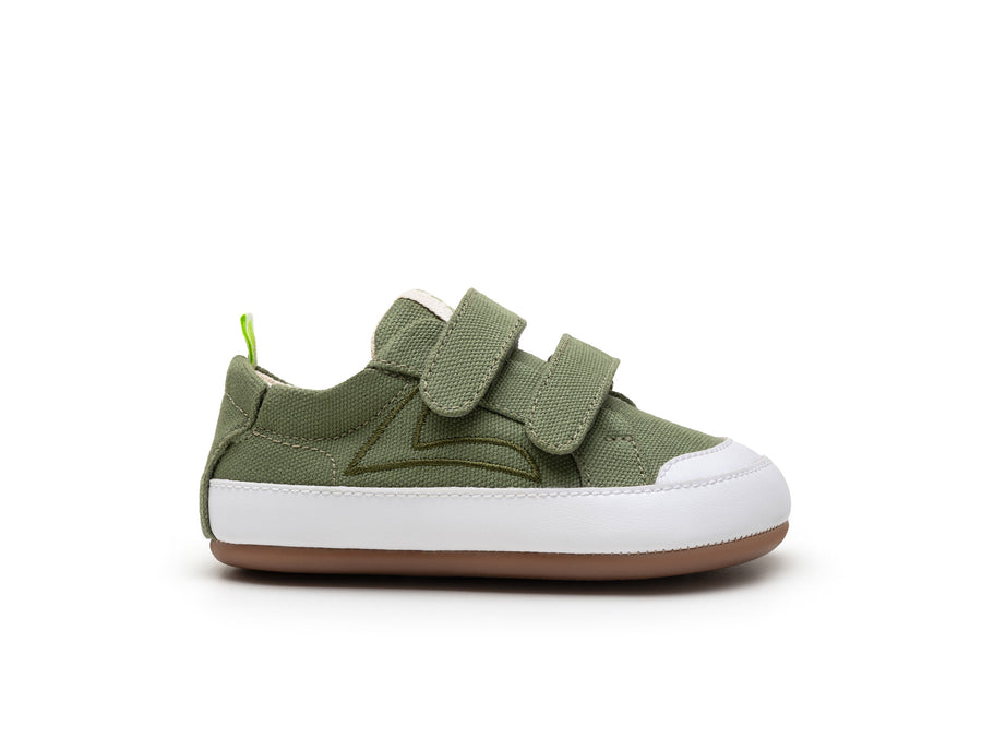 Tip Toey Joey Boy's and Girl's Bossy Green Sneakers - Lona Verde Pistache