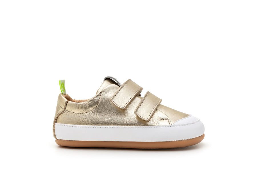 Tip Toey Joey Girl's and Boy's Bossy Casual Shoes - Champagne / White