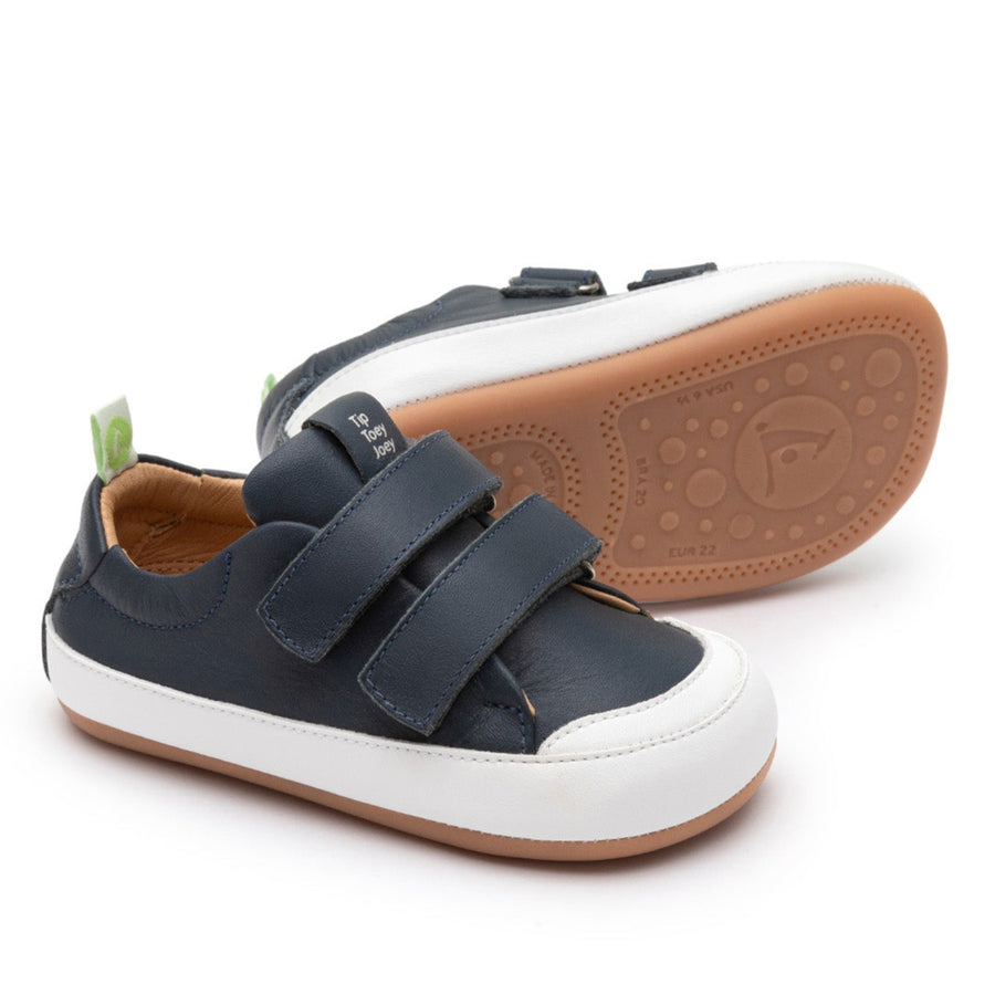 Tip Toey Joey Boy's Bossy Sneakers - Navy / White