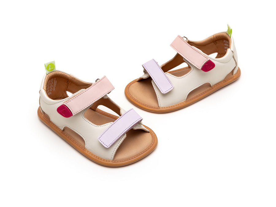 Tip Toey Joey Girl's Explore Sandals - Tapioca / Lavander / Blossom Pink