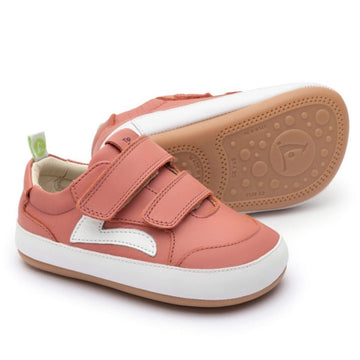 Tip Toey Joey Girl's Landy Sneakers - Rosa Seco / White