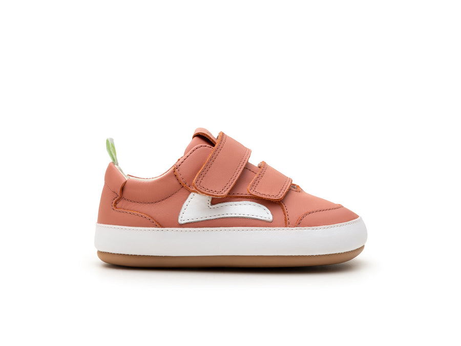 Tip Toey Joey Girl's Landy Sneakers - Rosa Seco / White