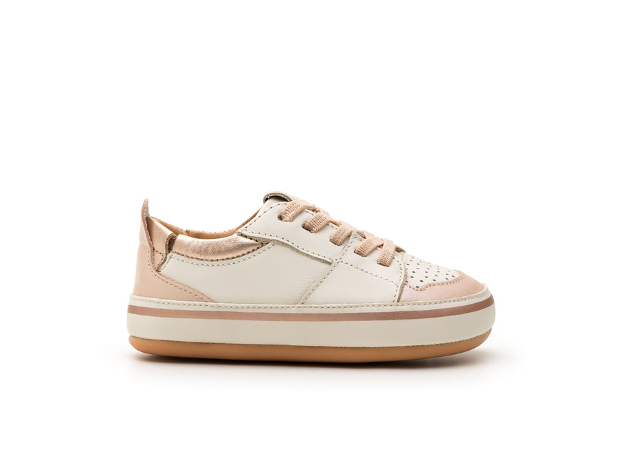 Tip Toey Joey Girl's Ollie Casual Shoes - Tapioca / Candy Dream / Metalic Salmon