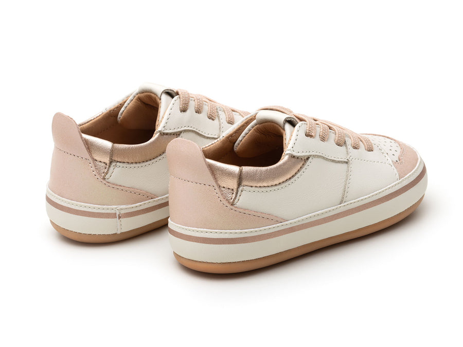 Tip Toey Joey Girl's Ollie Casual Shoes - Tapioca / Candy Dream / Metalic Salmon