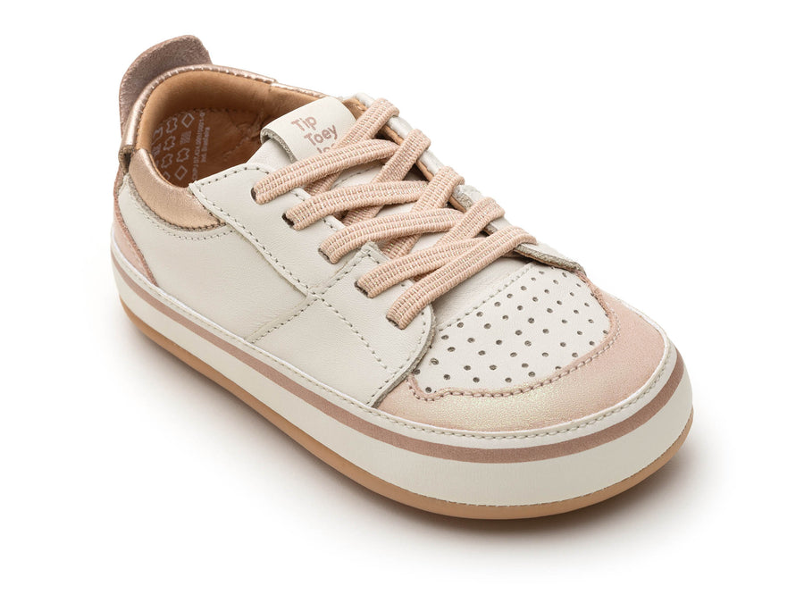 Tip Toey Joey Girl's Ollie Casual Shoes - Tapioca / Candy Dream / Metalic Salmon