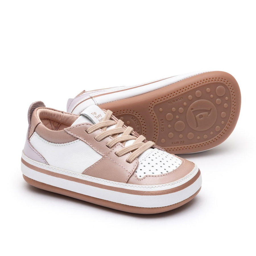 Tip Toey Joey Girl's Ollie Sneakers - White / Pink Dream / Lavender