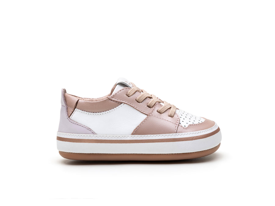 Tip Toey Joey Girl's Ollie Sneakers - White / Pink Dream / Lavender