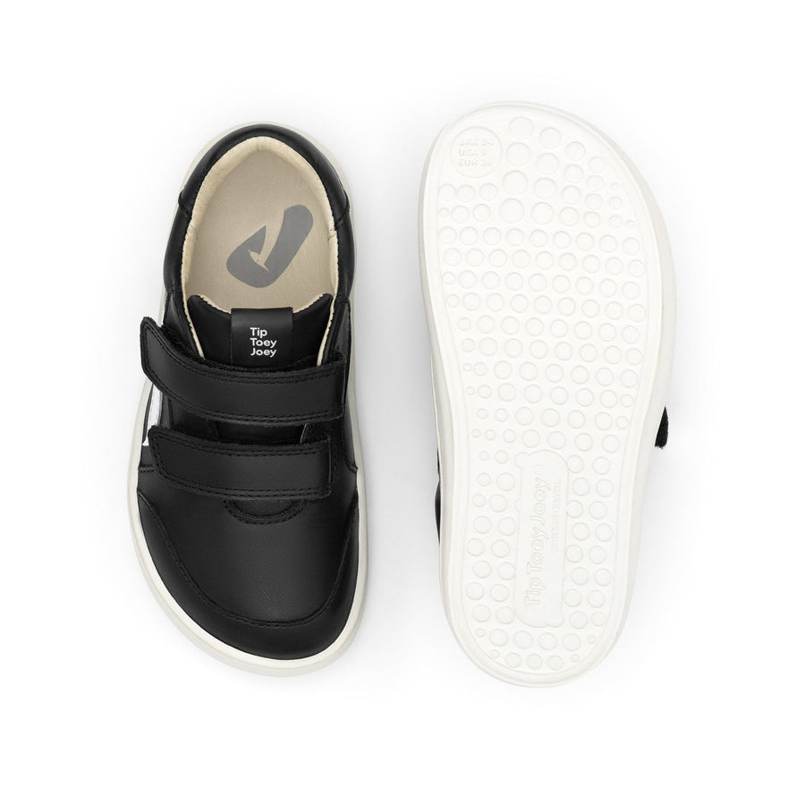 Tip Toey Joey Boy's and Girl's Landy Sneakers - Black / White