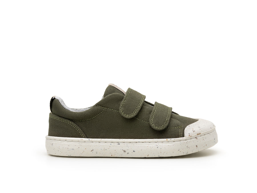 Tip Toey Joey Boy's And Girl's Ramp Green Sneakers - Verde Musgo Eco Canvas