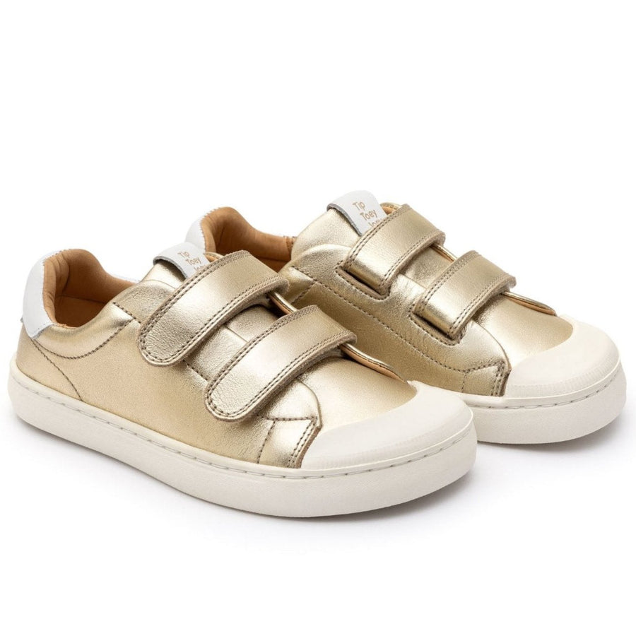 Tip Toey Joey Girl's Ramp Casual Shoes - Champagne / White