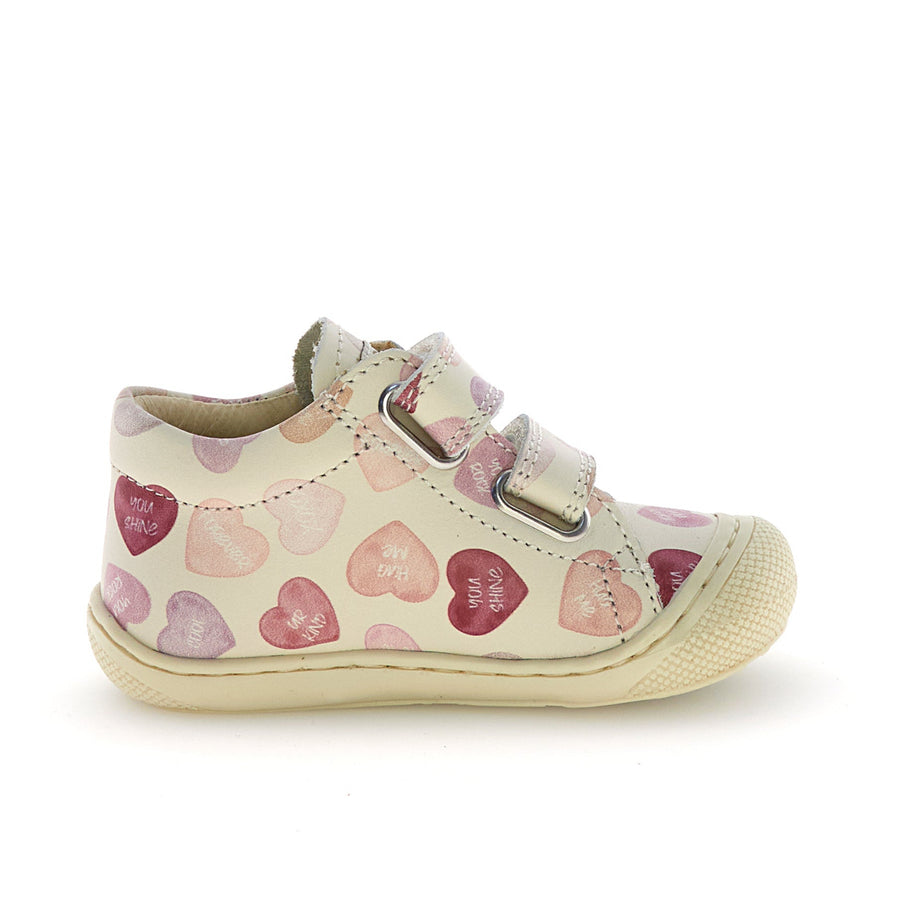 Naturino Girl's Cocoon Hearts Casual Shoes - Milk