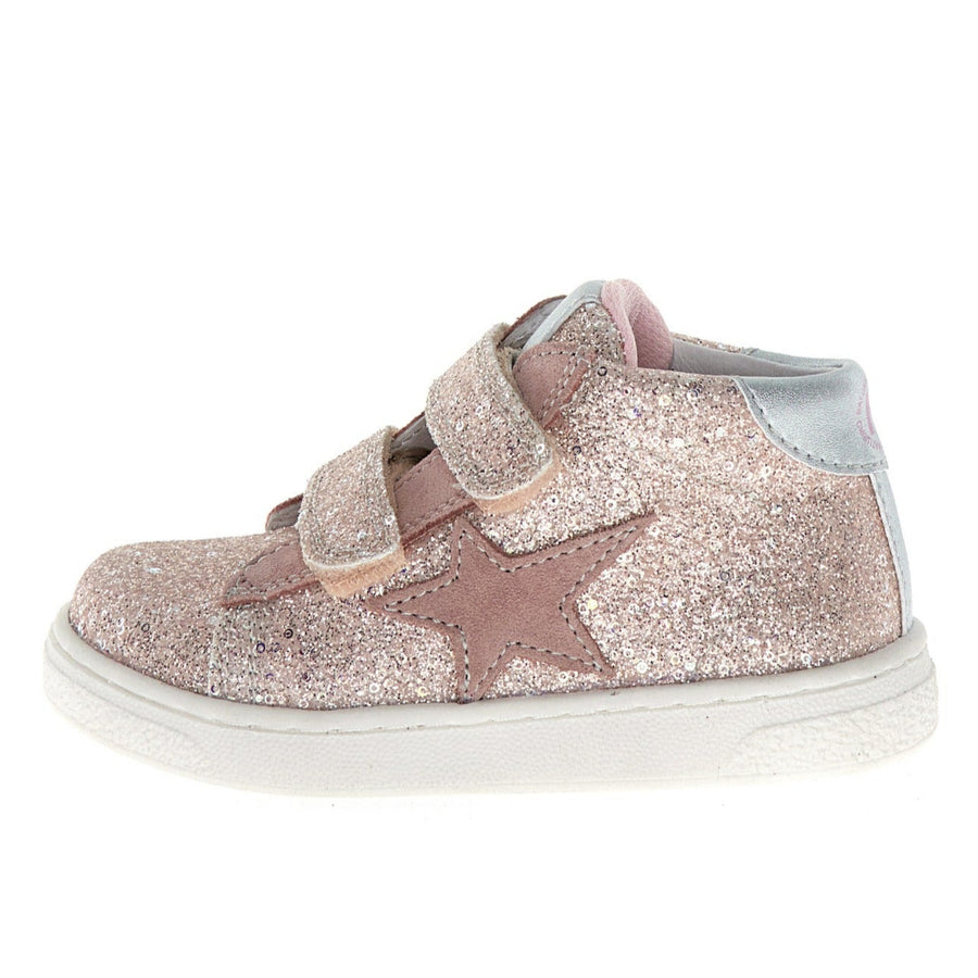 Naturino Girl's Pinn High Vl Casual Shoes with Hoop and Loop Fastener - Cipria/Pink