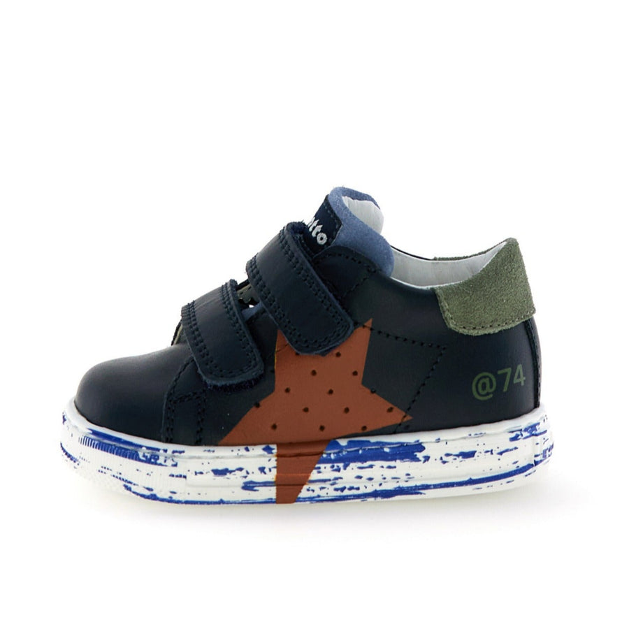 Falcotto Boy's Salazar 3 Vl Casual Shoes - Navy/Celeste/Olive