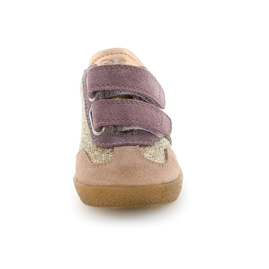 Falcotto Girl's Saleo Vl Casual Shoes with Hoop and Loop Fastener - Platinum/Pink