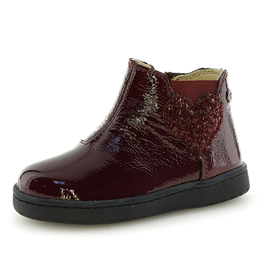 Naturino Girl's Glarny High Ankle Boots with Zipper - Bordeaux