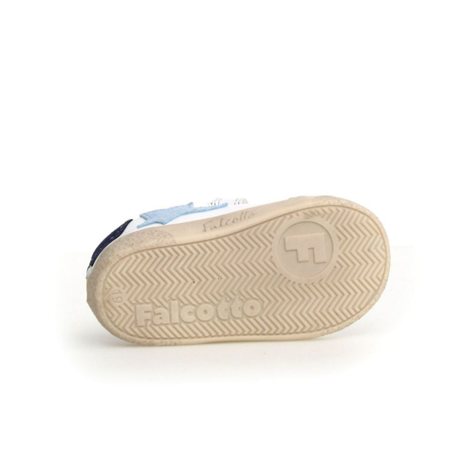 Falcotto Boy's Alnoite 2 Vl Casual Shoe with Hoop and Loop Closure - Grey/White/Light Dream