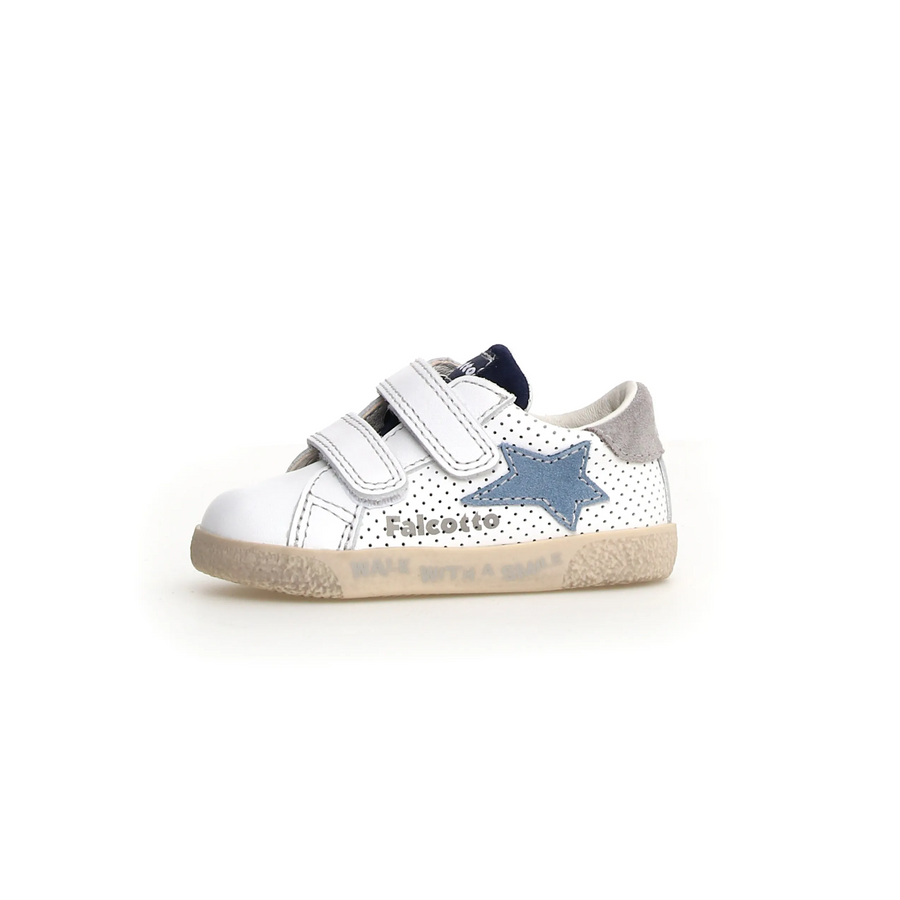 Falcotto Boy's Alnoite 2 Vl Casual Shoes - White-Celeste