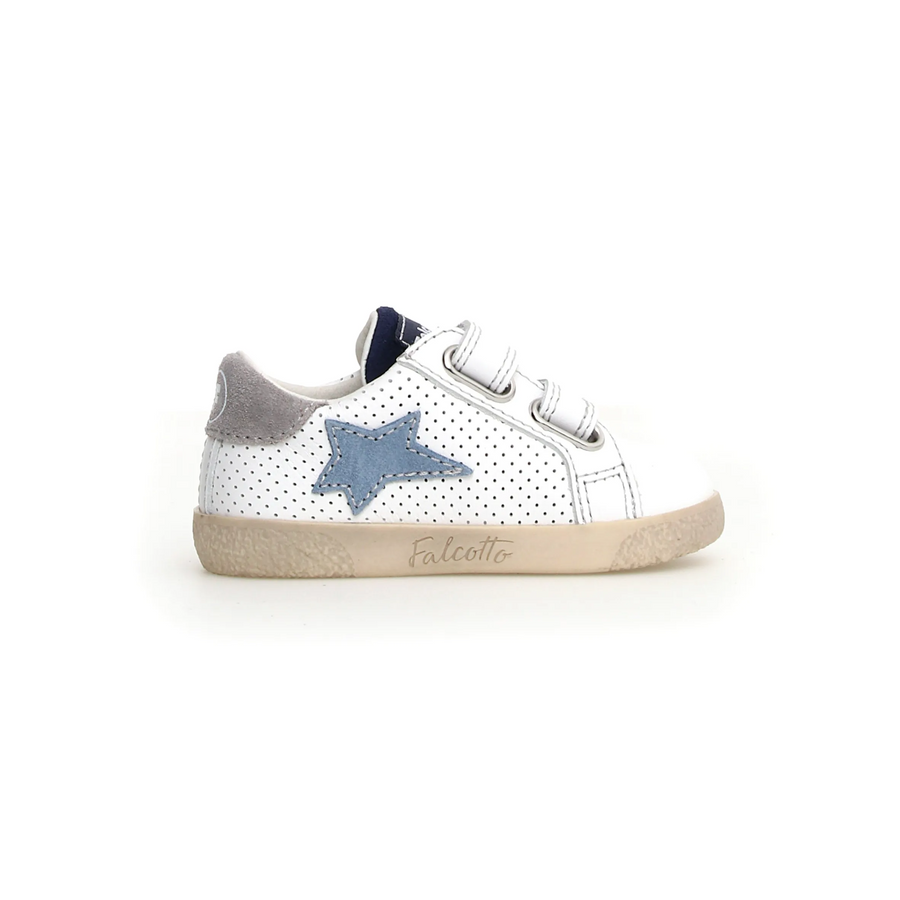 Falcotto Boy's Alnoite 2 Vl Casual Shoes - White-Celeste