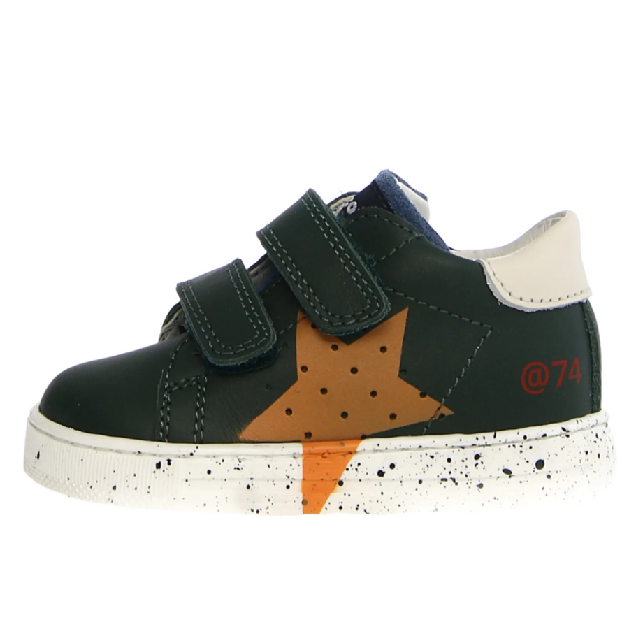 Falcotto Salazar 3 Vl Boy's and Girl's Casual Shoes - Green Bottle/Orange/Azure