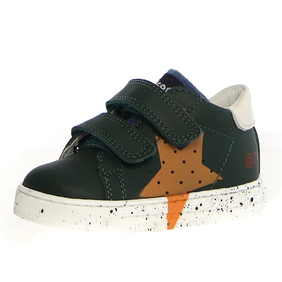 Falcotto Salazar 3 Vl Boy's and Girl's Casual Shoes - Green Bottle/Orange/Azure