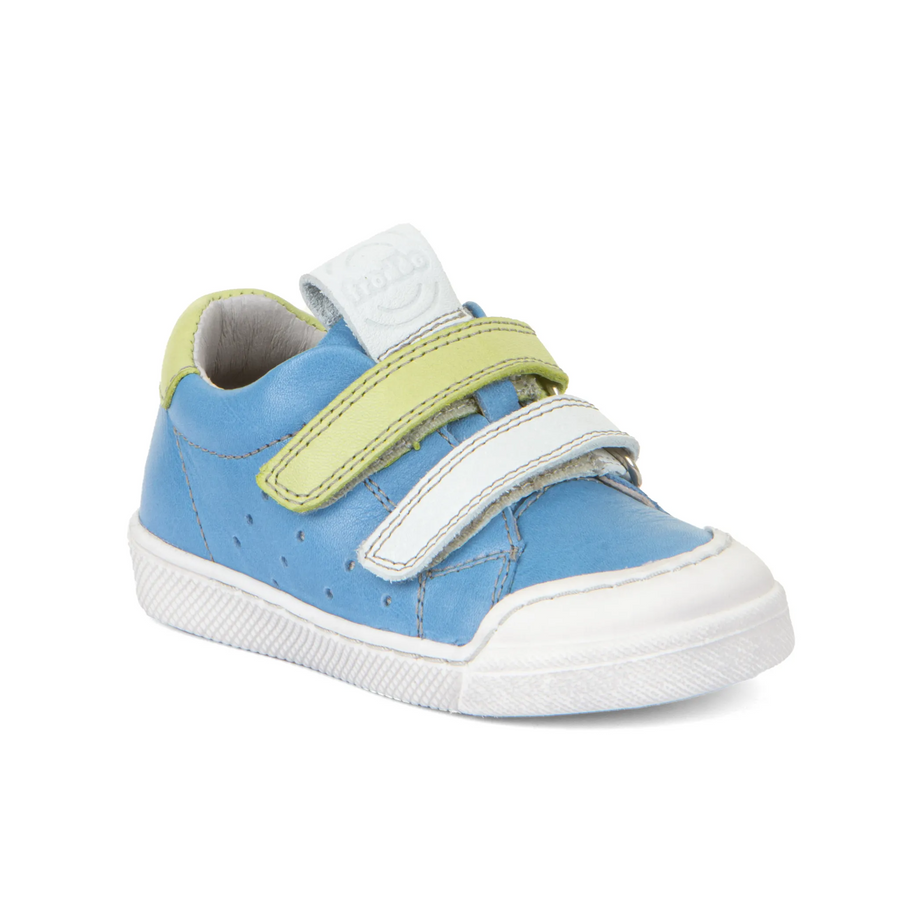 Froddo Boy's and Girl's Rosario Casual Shoes with Hoop and Loop Closure - Blue/White