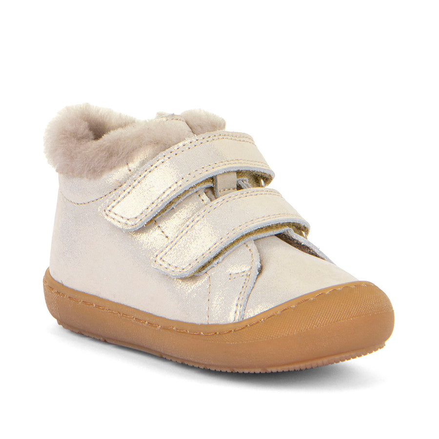 Froddo Girl's Ollie S Furry Casual Shoes - Gold Shine