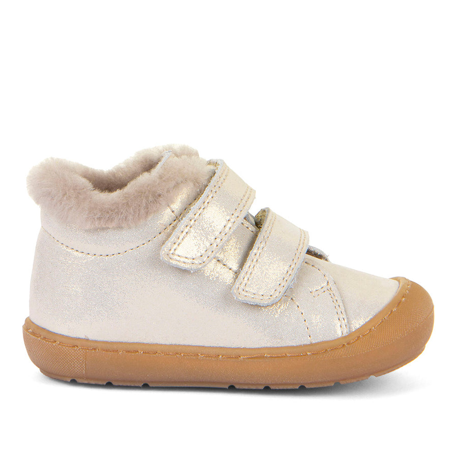 Froddo Girl's Ollie S Furry Casual Shoes - Gold Shine