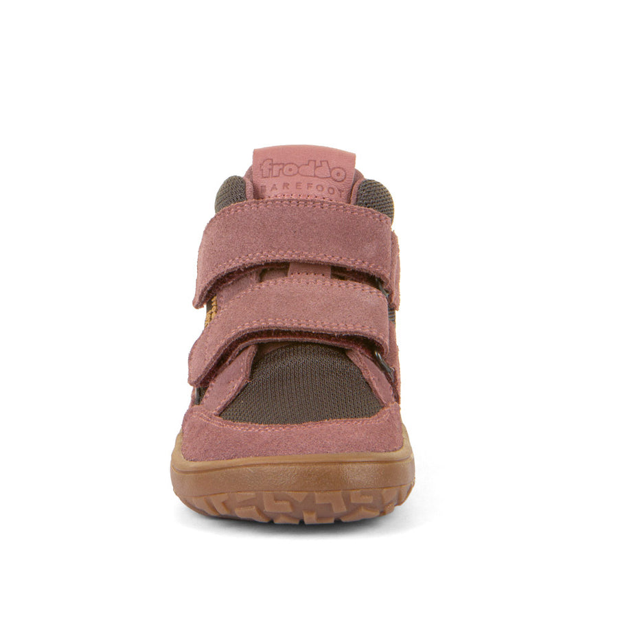 Froddo Girl's Tex Autumn Waterpoof Barefoot Shoes - Grey/Pink