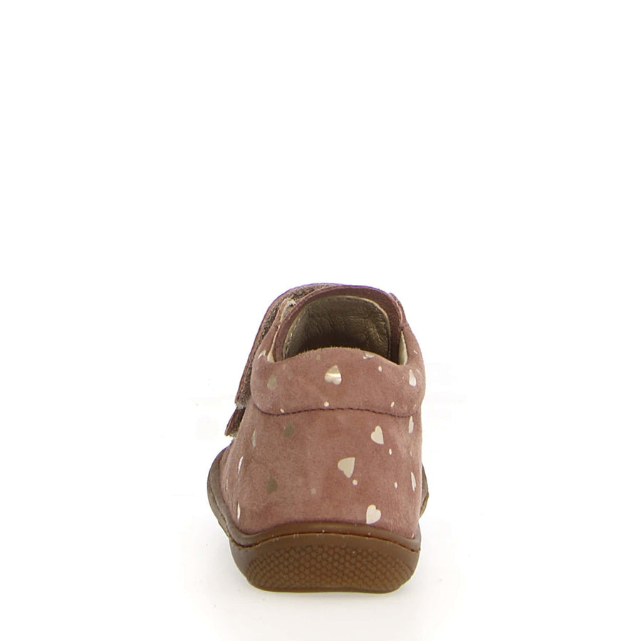 Naturino Girl's Cocoon Suede Hearts Casual Shoes- Cipria