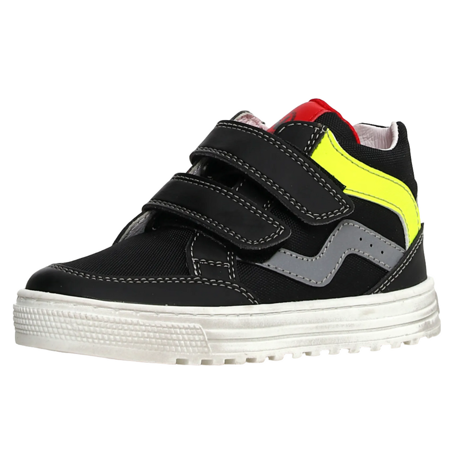 Naturino Mizar Vl Barefoot Boy's and Girl's Casual Shoes - Black/Yellow Fluo