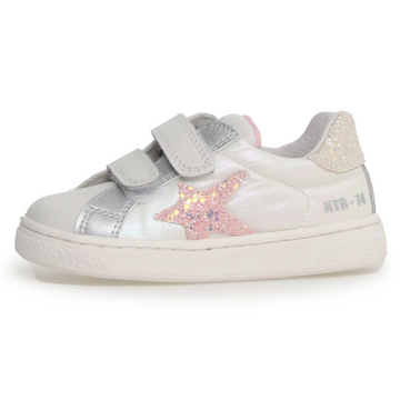 Naturino Girl's Pinn Vl Casual Shoes - White / Pink