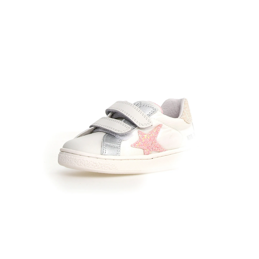 Naturino Girl's Pinn Vl Casual Shoes - White / Pink