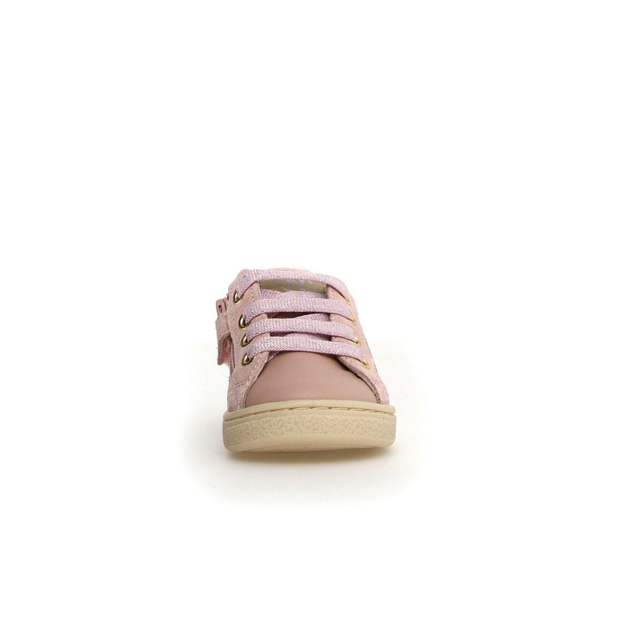 Naturino Girl's Pinn Zip Lace Up Casual Shoes - Cipria / Platinum