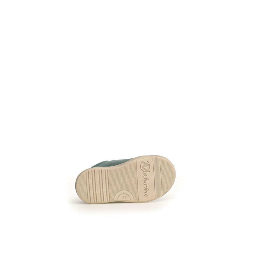 Naturino Girl's Riby Vl Casual Shoe with Hoop and Loop Closure - Sage / Pink