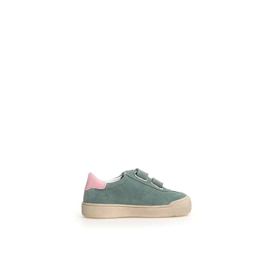 Naturino Girl's Riby Vl Casual Shoe with Hoop and Loop Closure - Sage / Pink