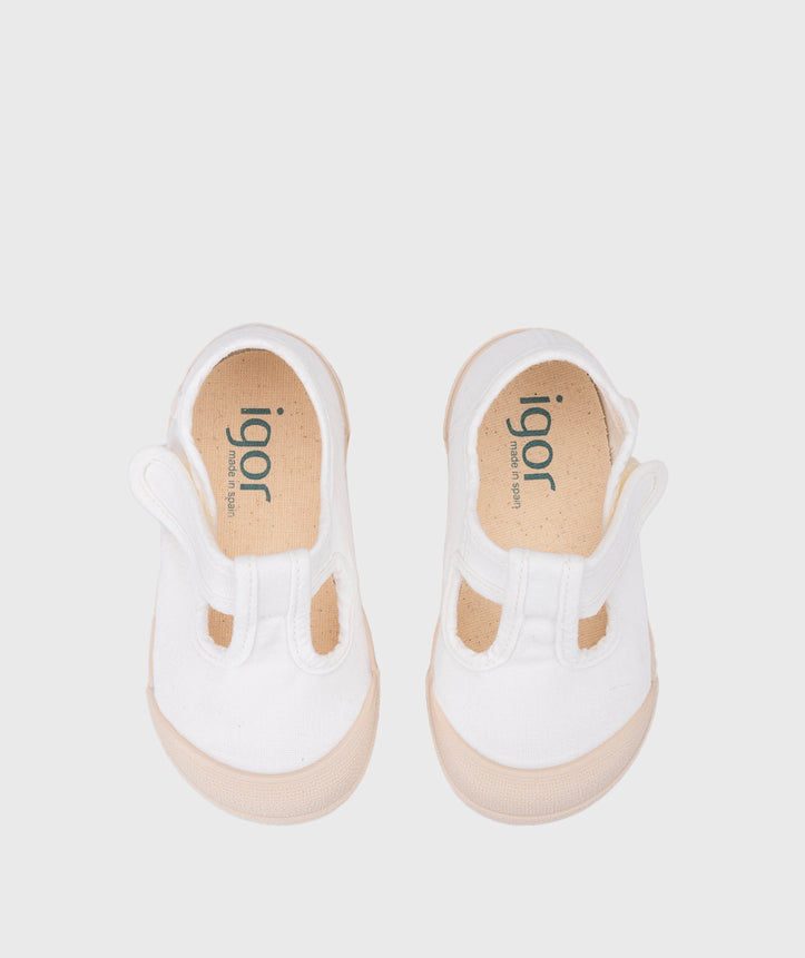 Igor Boy's And Girl's Lona Pepito Shoes - Blanco